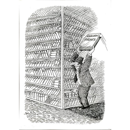 Aurel Stefan Alexandrescu 29x21cm Orijinal Karikatür BOD04913