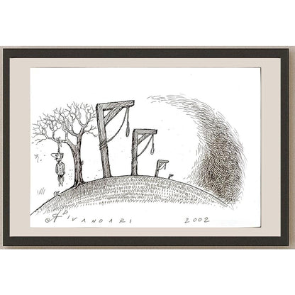 Ali Divandari 21x15cm Orijinal Karikatür BOD04914