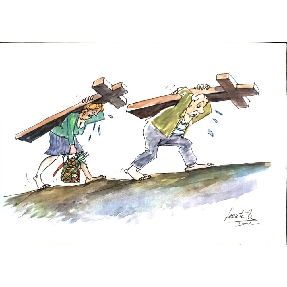 Leonte Nastase 29x21cm Orijinal Karikatür BOD04916