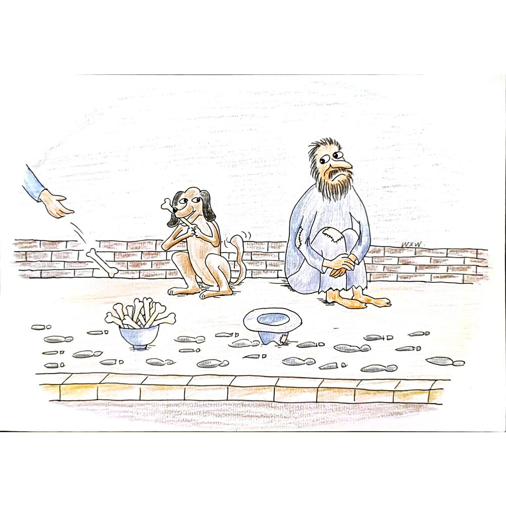 Wang Xue Wei 29x21cm Orijinal Karikatür BOD04919