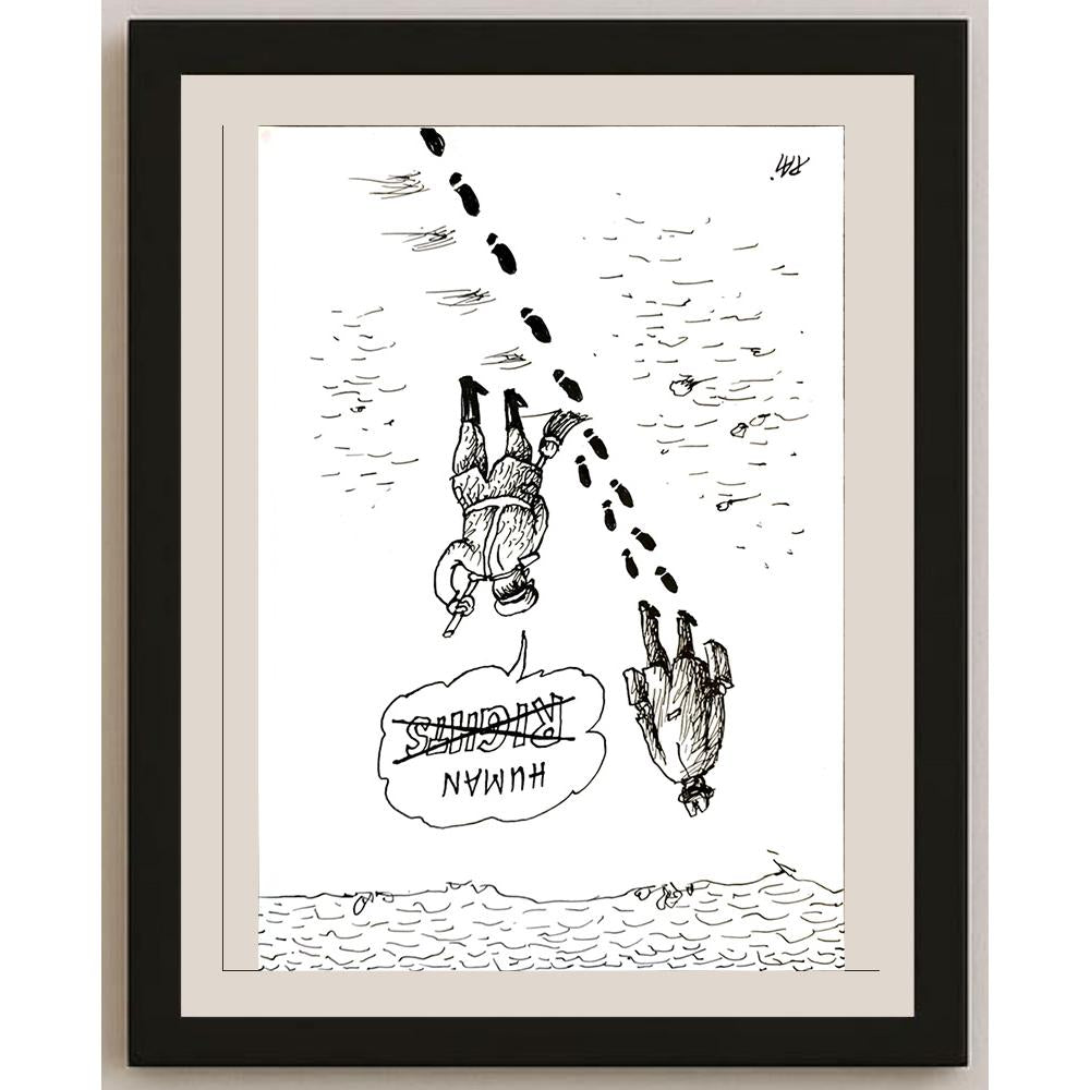 Julian Pena Pai 29x21cm Orijinal Karikatür BOD04922