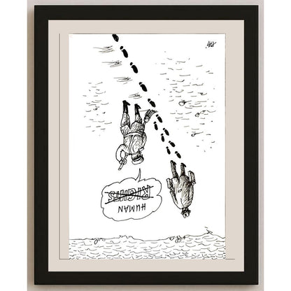 Julian Pena Pai 29x21cm Orijinal Karikatür BOD04922