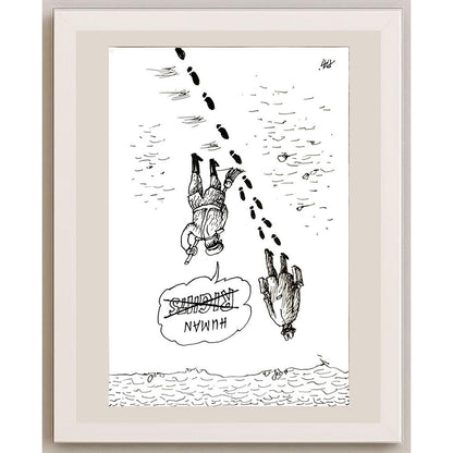 Julian Pena Pai 29x21cm Orijinal Karikatür BOD04922