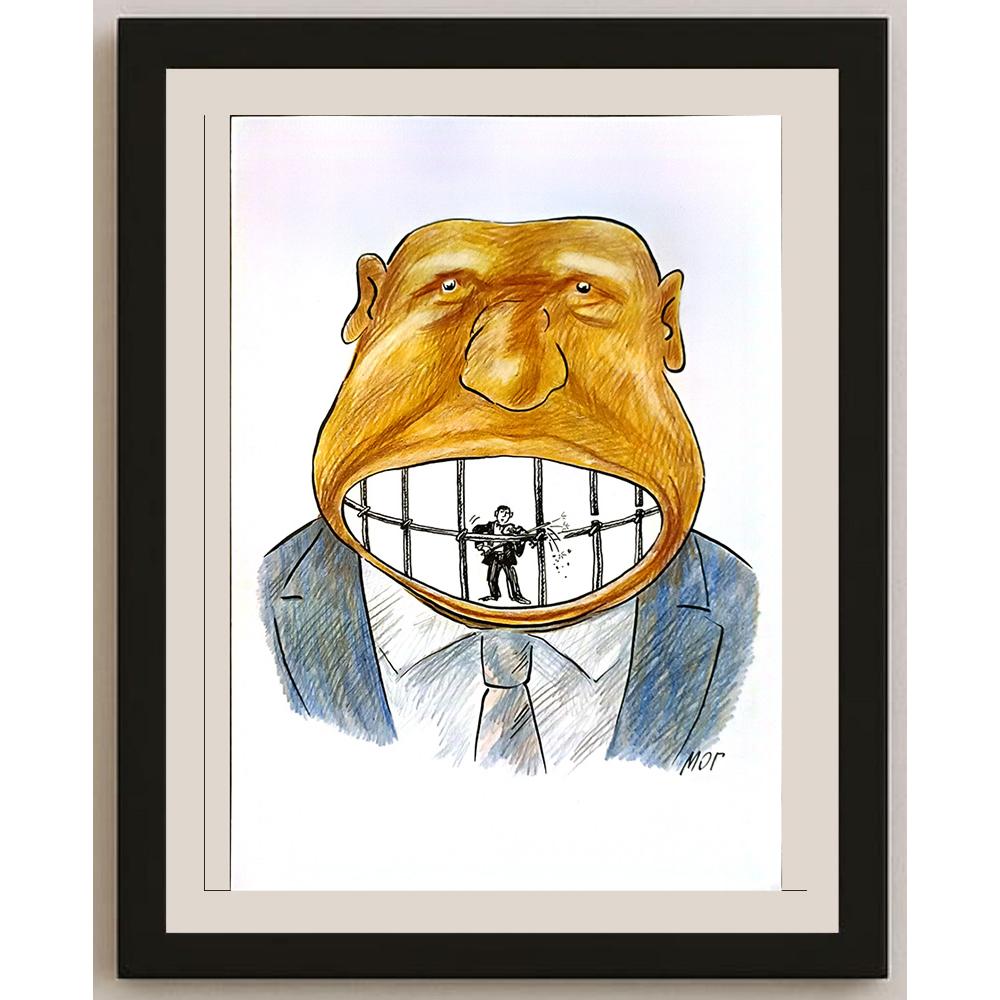 Valery Mohylny 29x21cm Orijinal Karikatür BOD04923