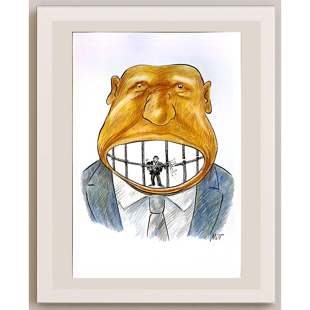 Valery Mohylny 29x21cm Orijinal Karikatür BOD04923