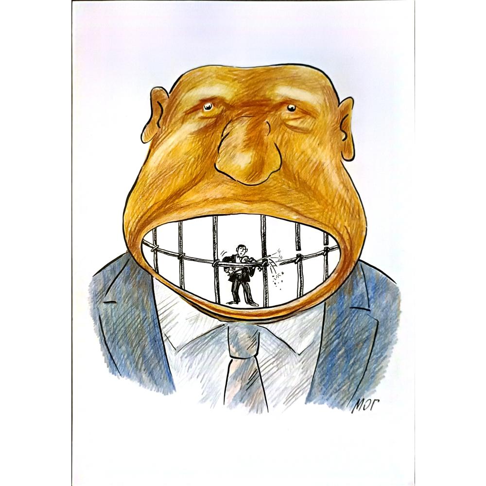 Valery Mohylny 29x21cm Orijinal Karikatür BOD04923