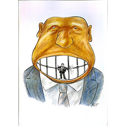 Valery Mohylny 29x21cm Orijinal Karikatür BOD04923