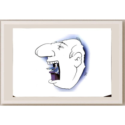 Nikola Otas 29x21cm Orijinal Karikatür BOD04933