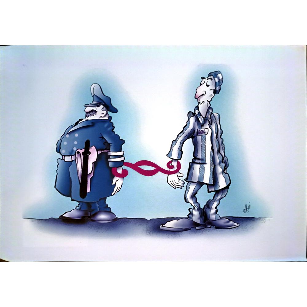 Nikola Otas 29x21cm Orijinal Karikatür BOD04934