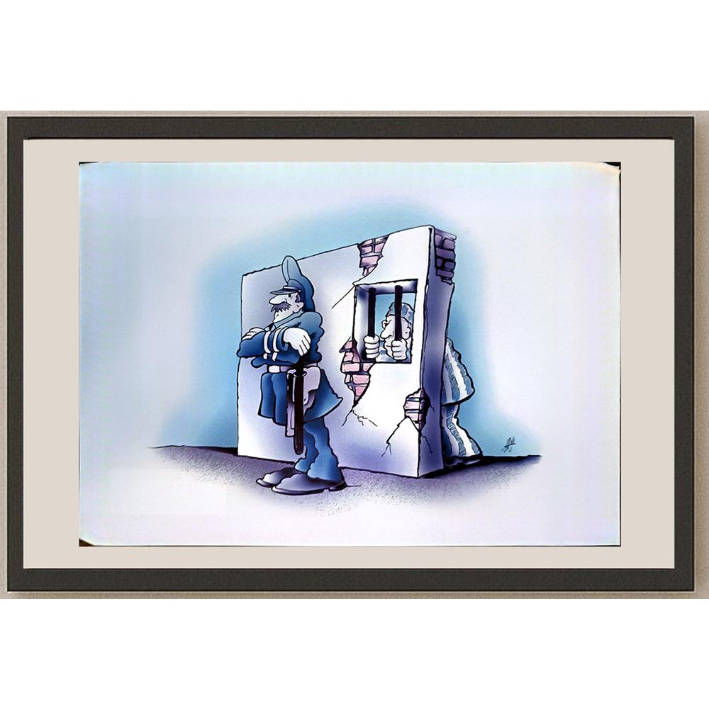 Nikola Otas 29x21cm Orijinal Karikatür BOD04935