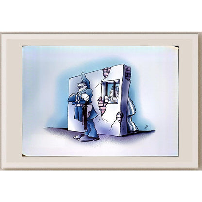 Nikola Otas 29x21cm Orijinal Karikatür BOD04935