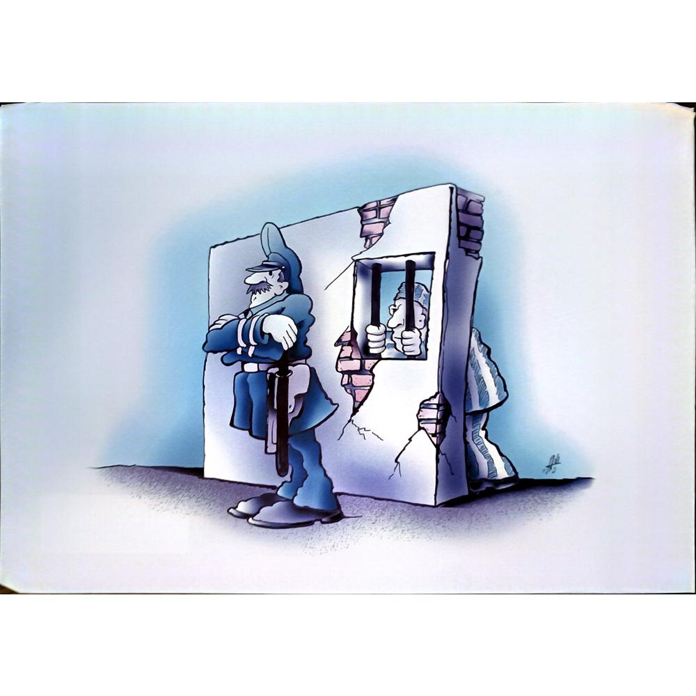 Nikola Otas 29x21cm Orijinal Karikatür BOD04935