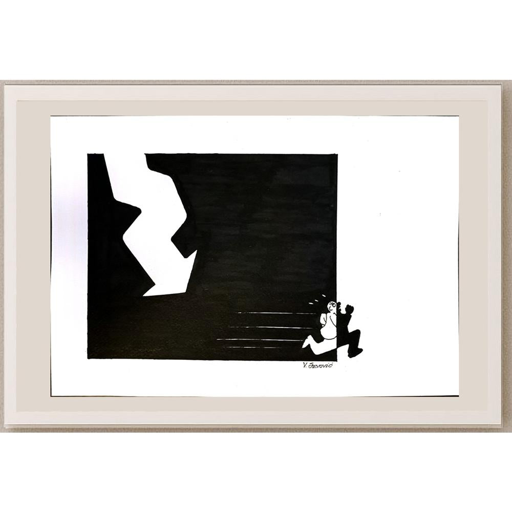 Vladimir Stevovic 29x21cm Orijinal Karikatür BOD04956