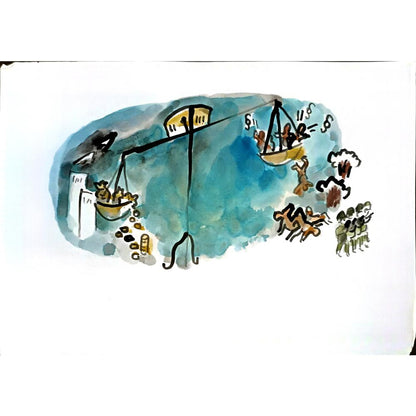 Vladimir Schmid 29x21cm Orijinal Karikatür BOD04966