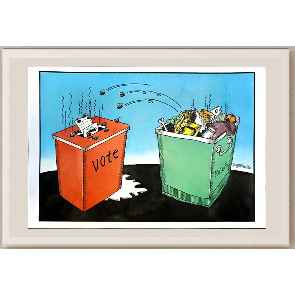 Hong Shun Hai 29x21cm Orijinal Karikatür BOD04967