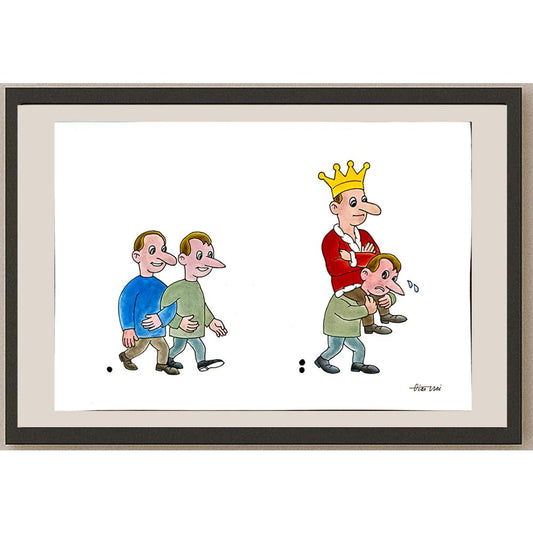 Qiao Wei 29x21cm Orijinal Karikatür BOD04975