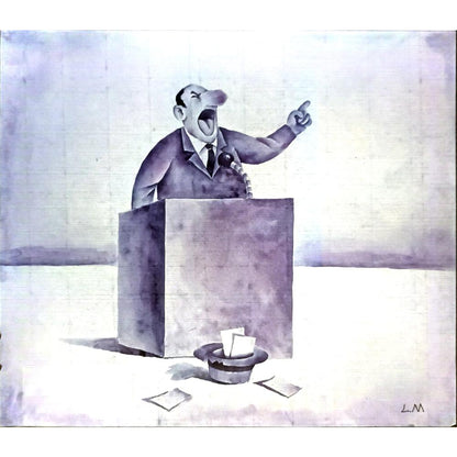 Zheng Limin 29x21cm Orijinal Karikatür BOD04977