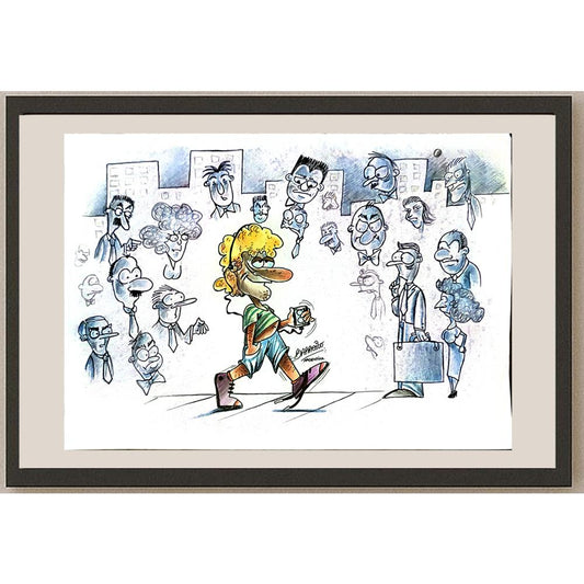 Flavio Fabricio Barreibo 29x21cm Orijinal Karikatür BOD04983