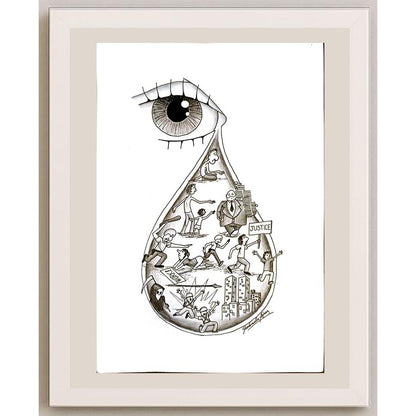 Gabriel Alejandra Lopez 29x21cm Orijinal Karikatür BOD04984