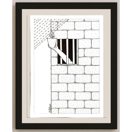 Waleed Naif Mohammed 29x21cm Orijinal Karikatür BOD04986