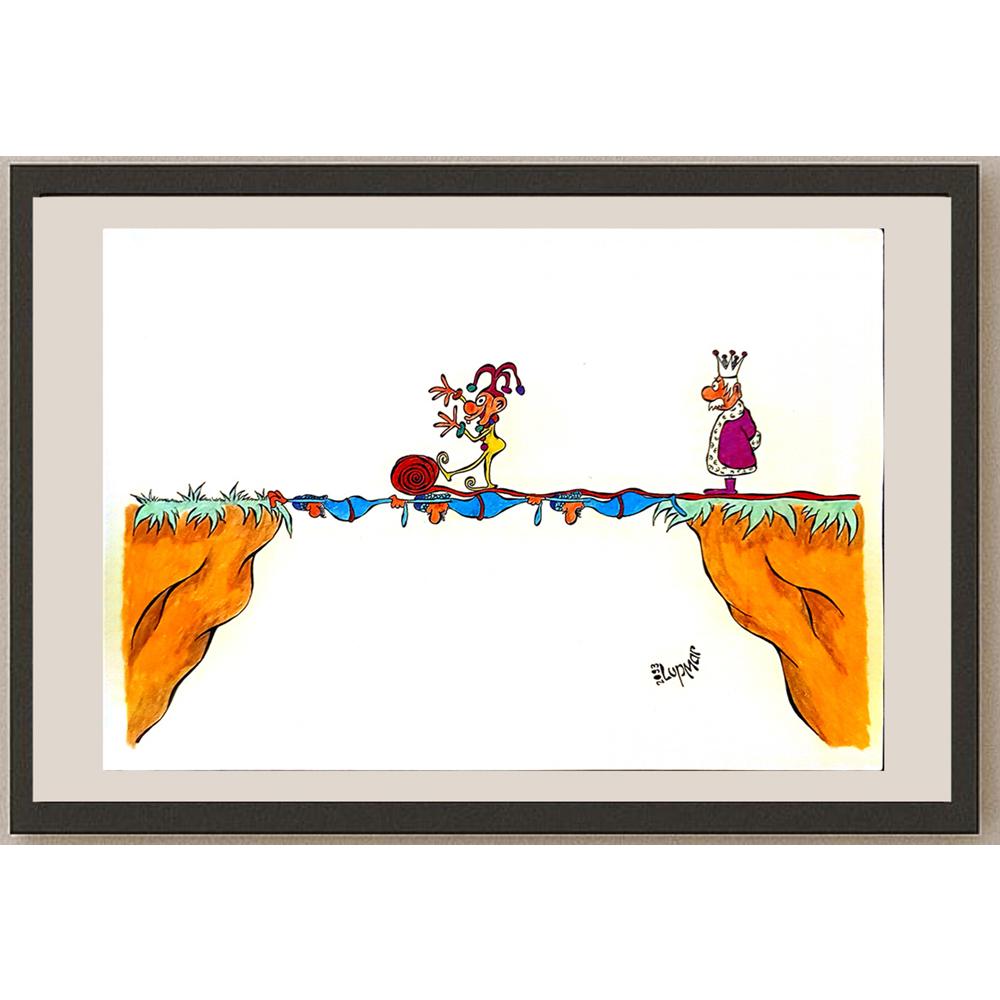 Marian Lupu 29x21cm Orijinal Karikatür BOD04992