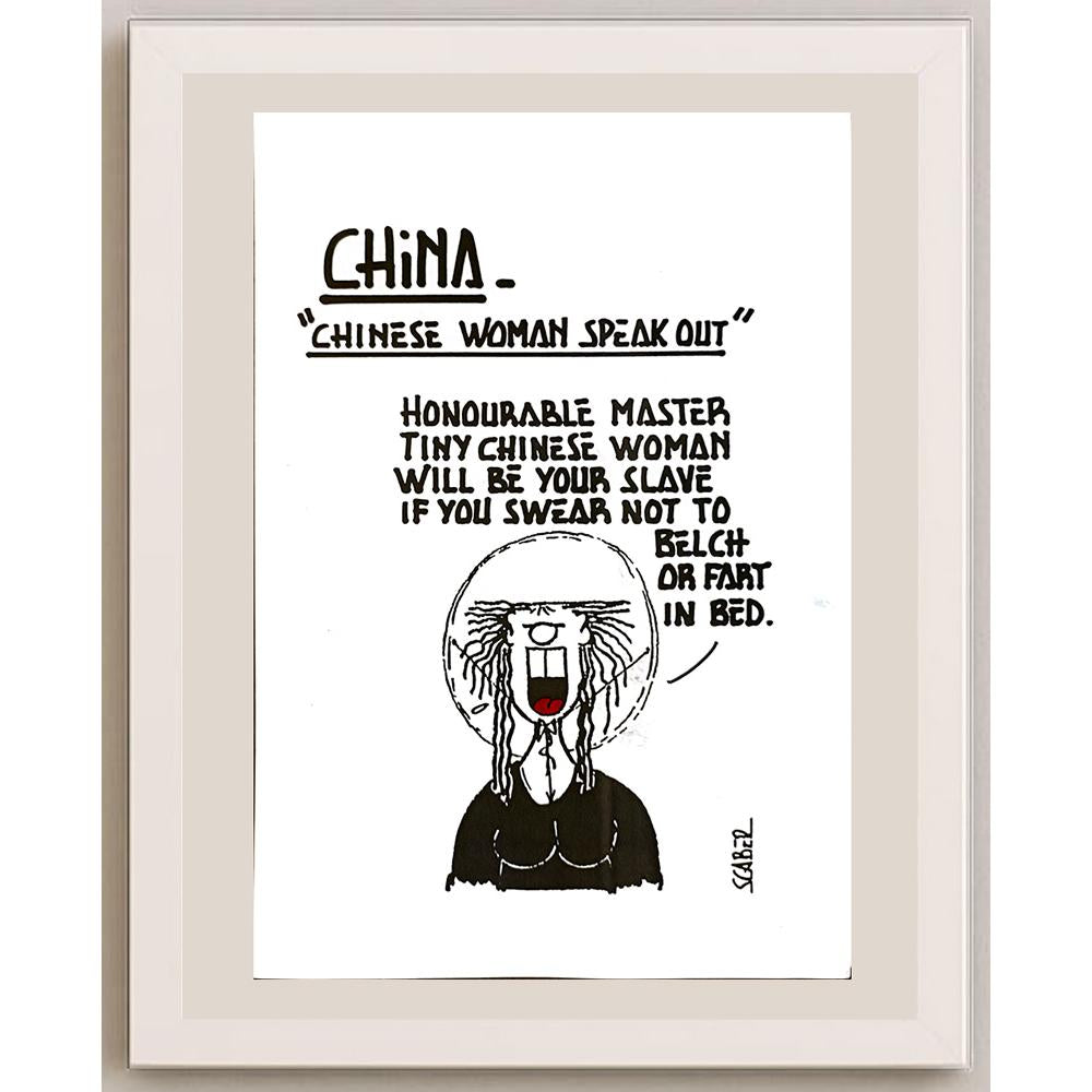 Scaber 29x21cm Orijinal Karikatür BOD04995
