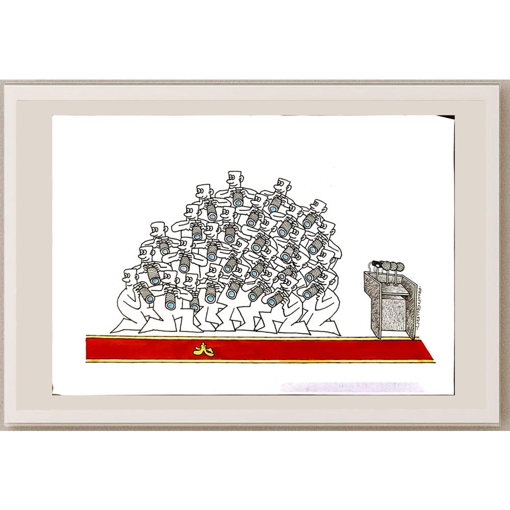Li Runquan 29x21cm Orijinal Karikatür BOD04996