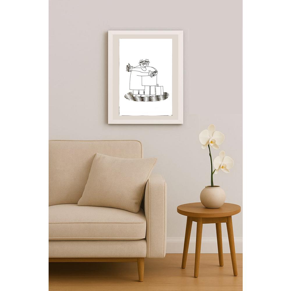 Li Runquan 29x21cm Orijinal Karikatür BOD04997