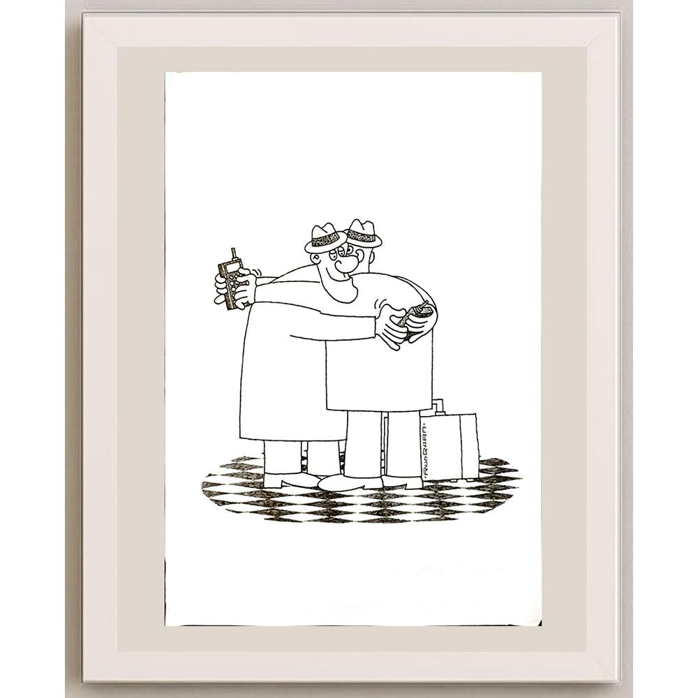 Li Runquan 29x21cm Orijinal Karikatür BOD04997