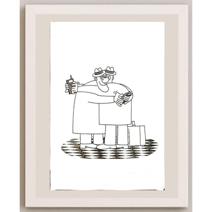 Li Runquan 29x21cm Orijinal Karikatür BOD04997