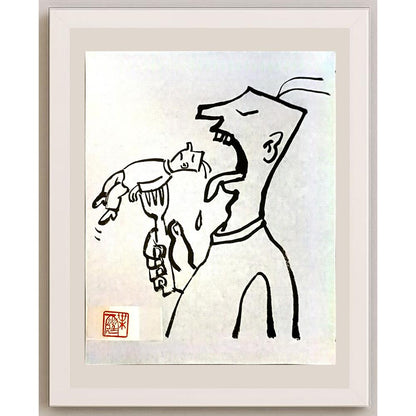 Ye Ting 24x18cm Orijinal Karikatür BOD04998