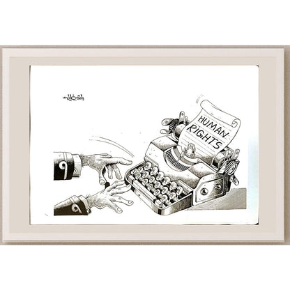 Raed Khalil 29x21cm Orijinal Karikatür BOD05000