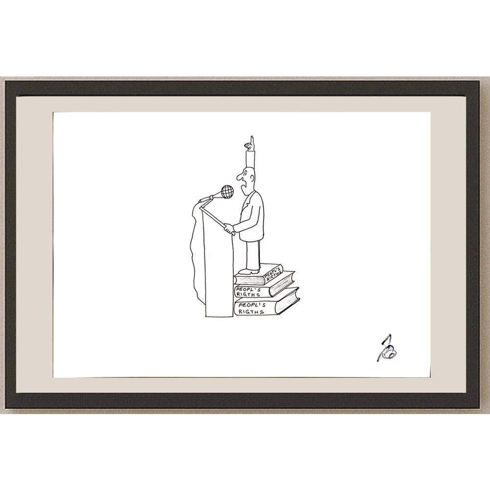 Janko Bucar 29x21cm Orijinal Karikatür BOD05001