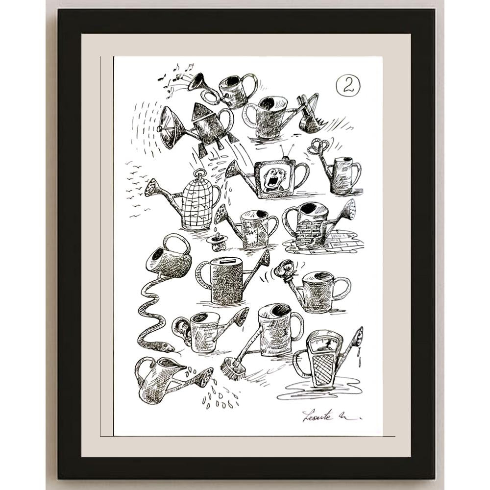 Leonte Nastase 29x21cm Orijinal Karikatür BOD05003