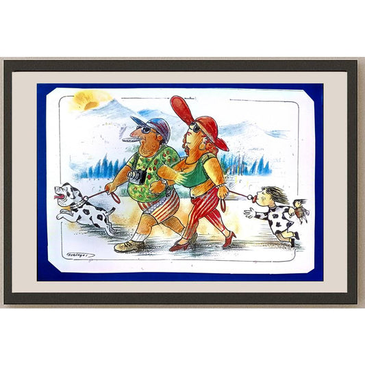 Wolfgang Schlegel 29x21cm Orijinal Karikatür BOD05005
