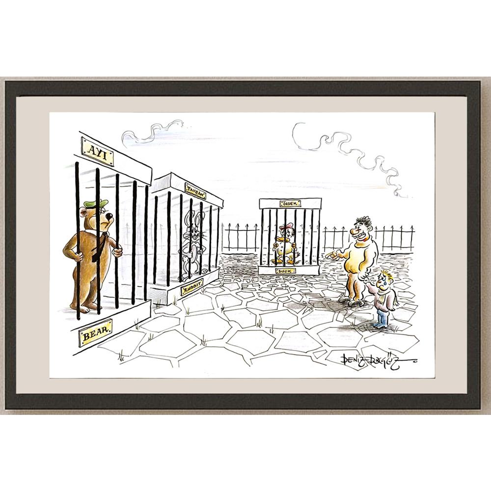 Deniz Dokgöz 29x21cm Orijinal Karikatür BOD5006