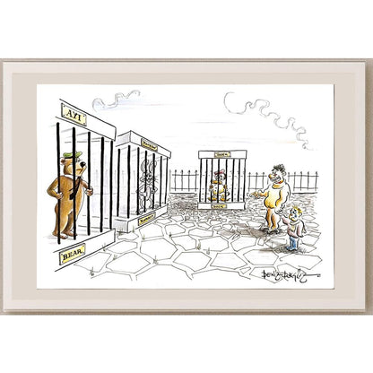 Deniz Dokgöz 29x21cm Orijinal Karikatür BOD5006