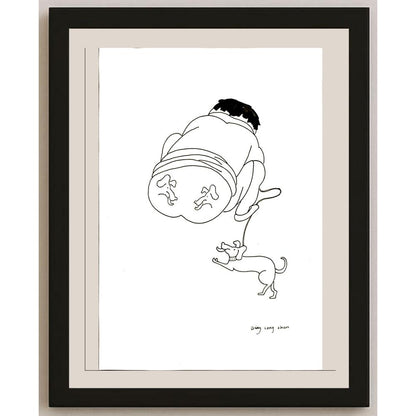 Wu Xi Hong 29x21cm Orijinal Karikatür BOD05010