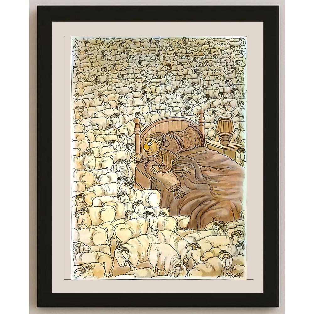Ikhsan Dwjong 29x21cm Orijinal Karikatür BOD05011