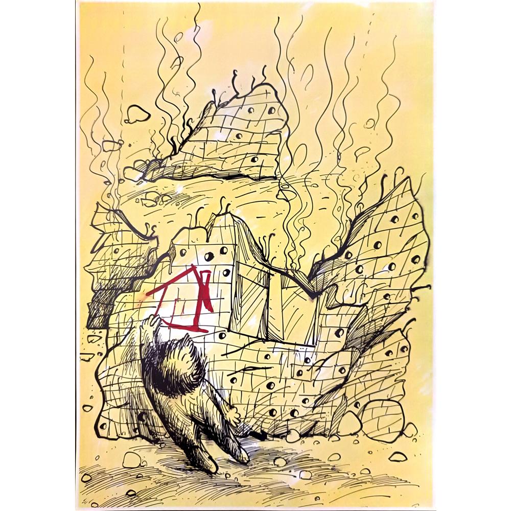 Harumi Imahase 29x21cm Orijinal Karikatür BOD05013