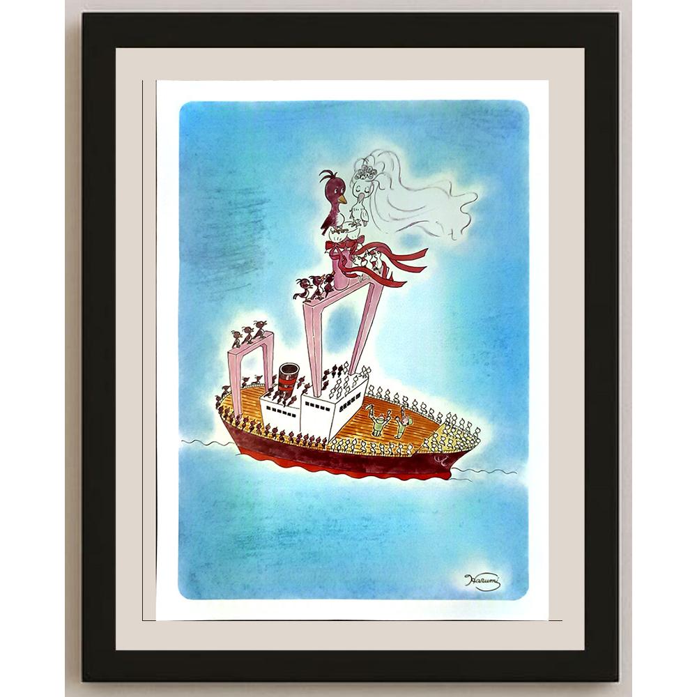 Harumi Imahase 29X21cm Orijinal Karikatür BOD05014