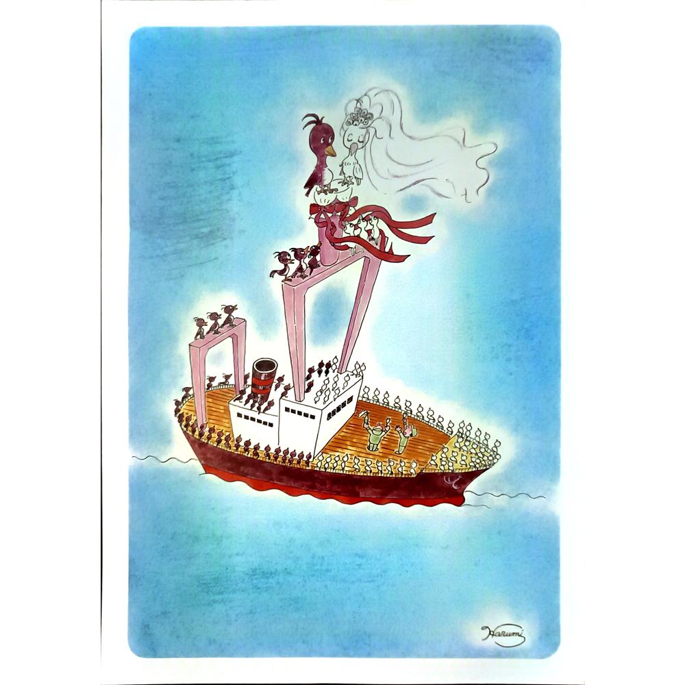 Harumi Imahase 29X21cm Orijinal Karikatür BOD05014