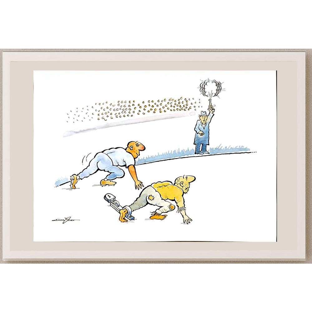 Atila Özer 29x21cm Orijinal Karikatür BOD05019