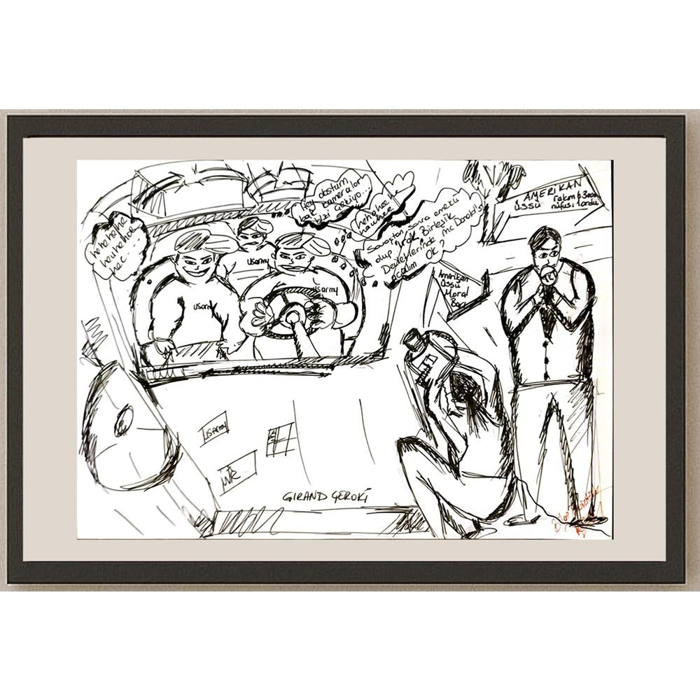 Bilge Durutürk 29x21cm Orijinal Karikatür BOD05022