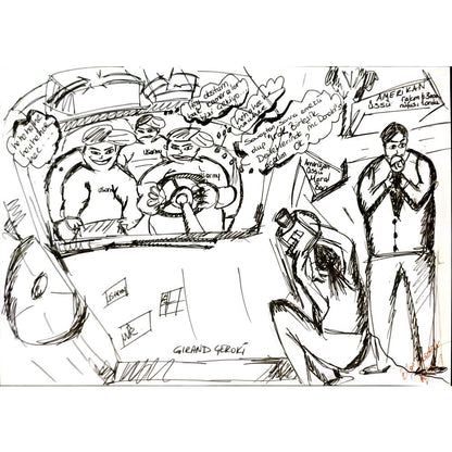Bilge Durutürk 29x21cm Orijinal Karikatür BOD05022
