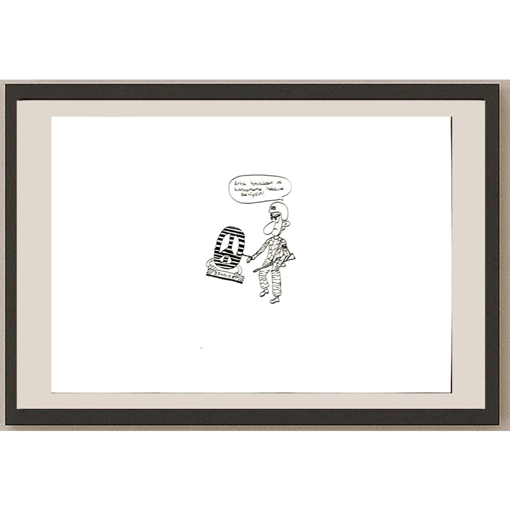 Emre Türk 29x21cm Orijinal Karikatür BOD05023