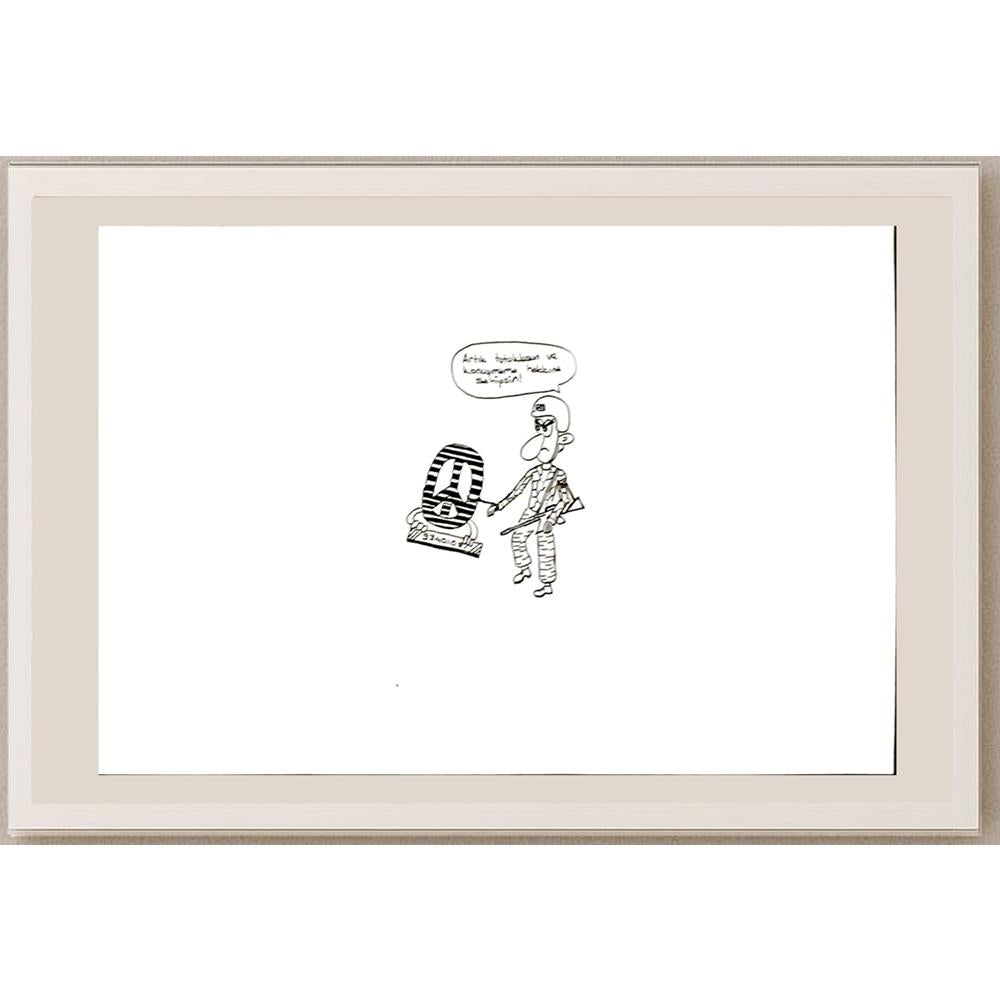 Emre Türk 29x21cm Orijinal Karikatür BOD05023