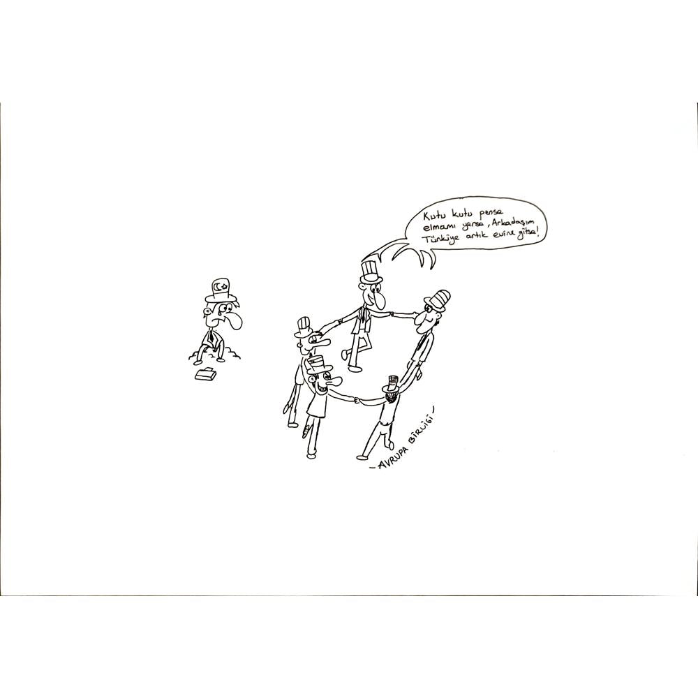 Emre Türk 29x21cm Orijinal Karikatür BOD05025