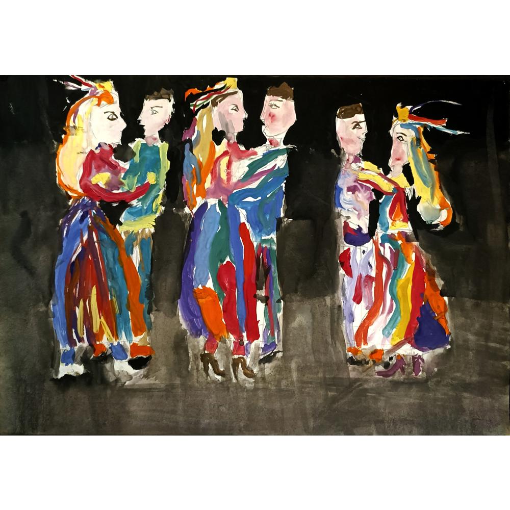Anastasia Kovaleva 43x30cm Orijinal Karikatür BOD05045