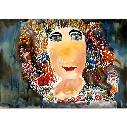 Olga Meleskevich 43x30cm Orijinal Karikatür BOD05061